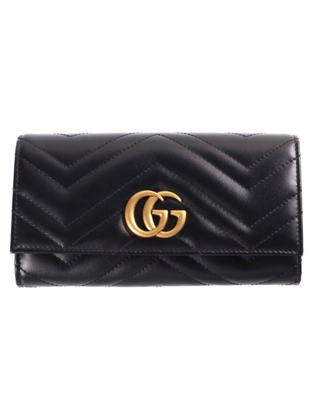 Gucci GG Marmont Bifold Wallet Black Leather